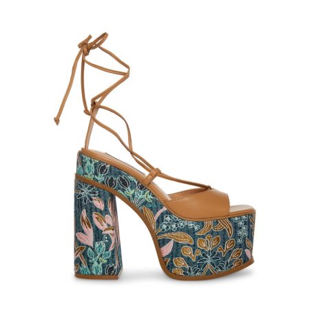 Sandalias de Plataforma Steve Madden Anika Cuero Mujer Multicolor | ES SQ8296